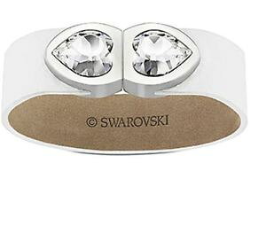 yzuXbg@ANZT?@XtXL[n[guXbgNANX^zCgswarovski heart usb bracelet, clear crystal, m white calfskin, 8gb, mib 5064561
