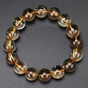 yzuXbg@ANZT?@148mm`^`uXbggra001148mm natural gold titanium rutilated quartz crystal beads bracelet gra001