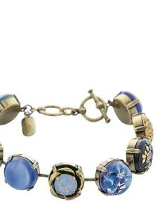 �y���������z�u���X���b�g�@�A�N�Z�T��?�@�r�N�g���A�{�^���u���X���b�gvictorian trading co blue skies tomorrow button bracelet