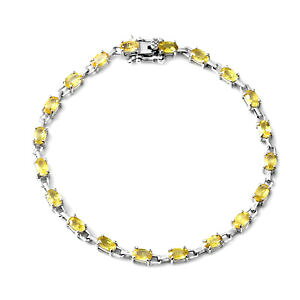 yzuXbg@ANZT?@X^[OVo[v`iCG[Tt@CAuXbg925 sterling silver platinum plated yellow sapphire gift bracelet 8 cttw 66