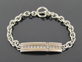 【送料無料】ブレスレット　アクセサリ—　ラリスティースターリングシルバーラインストーンチェーンブレスレットauthentic lara christie sterling silver 925 rhinestone chain bracelet