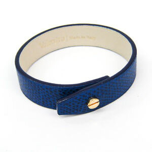 �y���������z�u���X���b�g�@�A�N�Z�T��?�@�o���N�X�g���u���X���b�gbf325037valextra leather bracelet royal blue bf325037
