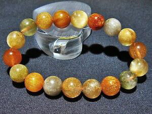 yzuXbg@ANZT?@11mm4a`uXbggift bl677311mm rare 4a natural golden rutilated quartz round beads bracelet gift bl6773