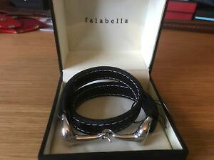 �y���������z�u���X���b�g�@�A�N�Z�T��?�@�f�U�C�i�u���X���b�g�_�u�����b�vfalabella equestrian designer bracelet double wrap snaffle ex display