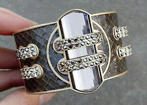 yzuXbg@ANZT?@\tBARNVuES[hg[JtuXbglia sophia kiam collection brown gold tone cuff bracelet excellent condition