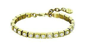 �y���������z�u���X���b�g�@�A�N�Z�T��?�@�J�[���R�[���S�[���h�N���X�^���e�j�X�u���X���b�gdyrberg kern coneb crystal tennis bracelet in shiny gold