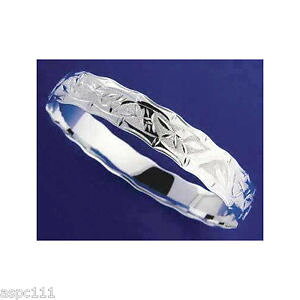 �y���������z�u���X���b�g�@�A�N�Z�T��?�@�n���C925�X�^�[�����O�z�^�e�K�C18mm�J�b�ghawaiian 925 sterling silver bamboo bracelet cut scallop edge 18mm