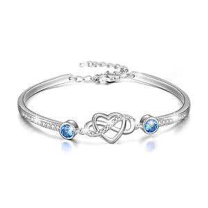 yzuXbg@ANZT?@XtXL[NX^mbg\bhX^[OVo[uXbgGARaoboco swarovski crystal infinity knot solid sterling silver ajustable bracelet