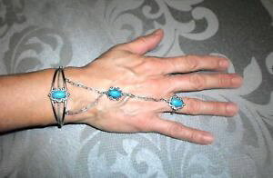 �y���������z�u���X���b�g�@�A�N�Z�T��?�@�^�[�R�C�Y�u���X���b�g�����O listingsterling silver with turquoise stones, bracelet with ring