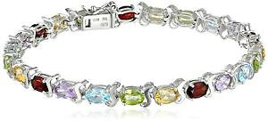 yzuXbg@ANZT?@X^[OVo[i`Z~}`uXbg925 sterling silver natural semi multi gemstone bracelet women gift jewelry