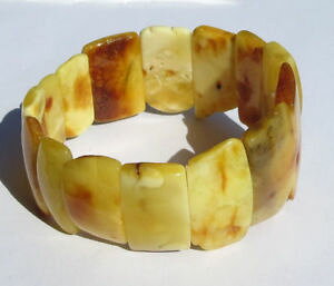 �y���������z�u���X���b�g�@�A�N�Z�T��?�@�o���g�X�g���b�`�u���X���b�gnatural baltic amber stretch bracelet approx 75