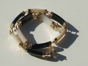 �y���������z�u���X���b�g�@�A�N�Z�T��?�@�u���X���b�g�p�[���I�j�L�Xbeautiful gold bracelet 10k 3851000 with mother of pearl and onyxlength 19,3cm8,3gr