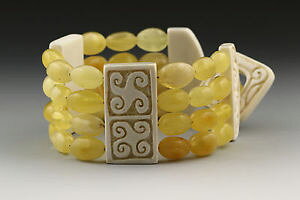 �y���������z�u���X���b�g�@�A�N�Z�T��?�@�o���g�A���v�u���X���b�g listingexclusive handmade baltic amber sea amp; carved deer horn bracelet 37g b1603241