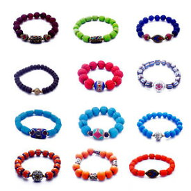 【送料無料】ブレスレット　アクセサリ—　ガラス40ブレスレッツロットチベットネパールw2347handmade glass beads 40 bracelets whole lot tibet nepal w2347