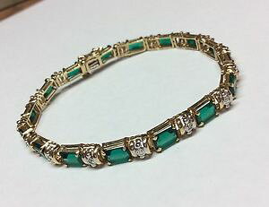 �y���������z�u���X���b�g�@�A�N�Z�T��?�@green stone 14k two tone gold braceletgreen stone 14k two tone gold bracelet