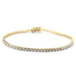 yzuXbg@ANZT?@genuine solid 9kyellow gold cubic cz stone tennisbraceletgenuine solid 9k yellow gold cubic cz stone tennis bracelet