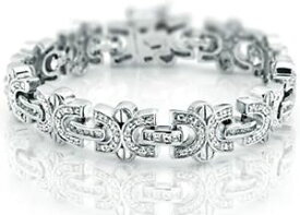 【送料無料】ブレスレット　アクセサリ—　カットcz925スターリングブレスレットbracelet for men 925 sterling silver jewelry with princess cut round cz stones