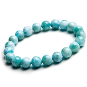 送料無料 ブレスレット アクセサリ― 当社の 9mmlarimarパターンブレスレットaaaa9mm natural larimar blue water aaaa pattern bracelet beads lady （人気激安） gemstone
