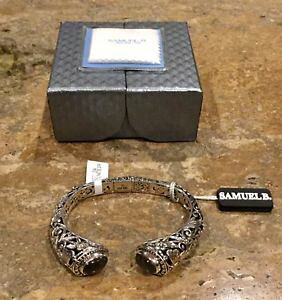 �y���������z�u���X���b�g�@�A�N�Z�T��?�@�X�^�[�����O�V���o�[�T�~���G���J�t�u���X���b�g���Eartisan sterling silver by samuel b 18k 714 labradorite cuff bracelet wow