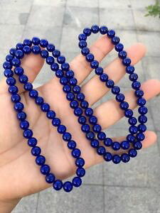 yzuXbg@ANZT?@3uXbg75mmaaaanatural royal blue lapis lazuli gemstone beads 3 laps bracelet 75mm aaaa