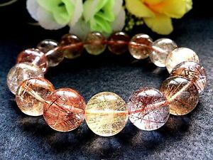 yzuXbg@ANZT?@S[f`EhuXbg15mm rare 5a natural titin golden rutilated quartz round bracelet gift bl5889