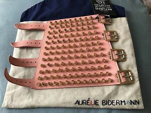 �y���������z�u���X���b�g�@�A�N�Z�T��?�@1500�h��aurelie bidermann xl 18kgold plated studded leathercuff1500 aurelie bidermann xl 18k gold plated studded leather cuf