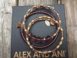 �y���������z�u���X���b�g�@�A�N�Z�T��?�@rare alexanivintage beaded amethyst daydreamerbracelet set 3rare alex and ani crystal vintage beaded amethyst daydreamer w