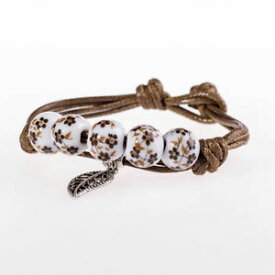 【送料無料】ブレスレット　アクセサリ—　ブレスレットブラウンサイズbracelet flowers brown pearls chinese jingdezhen porcelain adjustable size