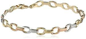 yzuXbg@ANZT?@bLuXbg14k gold tricolor stampato bracelet, 725