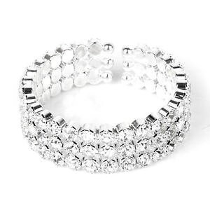 �y���������z�u���X���b�g�@�A�N�Z�T��?�@×�u���X���b�g���C���X�g�[���I�[�v��2x3 rows bracelet rhinestone open silver s7g2