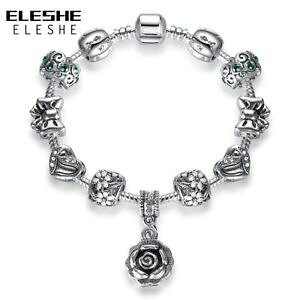 yzuXbg@ANZT?@XtXL[AeB[NVo[uXbgmade with swarovski antique silver flowers charm bracelets original diy jewelry