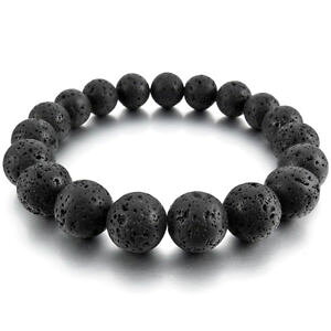 yzuXbg@ANZT?@×r[Y{[GlM[[5x12mm men women elastic buddhism buddhist bead ball lava stones energy li f0g4