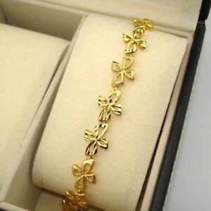 �y���������z�u���X���b�g�@�A�N�Z�T��?�@�C�G���[�S�[���h�u���X���b�g�����N�t�@�b�V�����W���G���[18k yellow gold filled charms bracelet 73chain link gf womens fashion jewelry