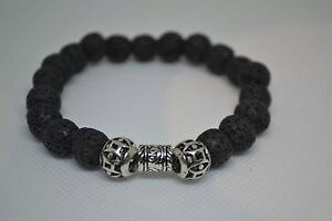 �y���������z�u���X���b�g�@�A�N�Z�T��?�@�����@�{�w�~�A��men lava stone boho bracelets