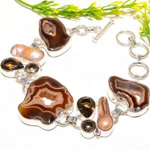 yzuXbg@ANZT?@EBhEdruzyuXbg78 sb975window druzy, smokey gemstone silver fashion jewelry bracelet 78 sb975