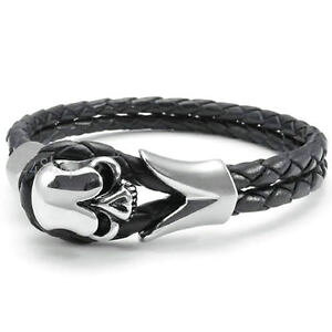 �y���������z�u���X���b�g�@�A�N�Z�T��?�@�����Y�E�B�����Y�S�V�b�N�o�C�J�[�X�e�����X�X�`�[���u���X���b�gmens womens gothic biker 316l stainless steel skull genuine leather bracelet