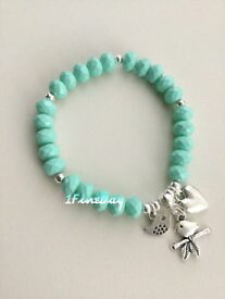 【送料無料】ブレスレット　アクセサリ—　ファッションビーズブレスレットミントクリスマスfashion elastic beads bracelet mint women love birds charms birthday xmas gift