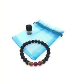 【送料無料】ブレスレット　アクセサリ—　ヒーリングブレスレットrustic red healing natural lava stone with essential oil bracelet