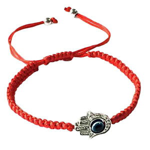 �y���������z�u���X���b�g�@�A�N�Z�T��?�@�fas de33391 handgemachte geflochtenen seil roter faden blue eye zink legierung c