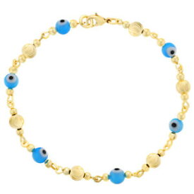 【送料無料】ブレスレット　アクセサリ—　トンドレーブレスレットdeパールbleuturqueサンテブレスレット21mton dor bracelet de perles bleu oeil turque sant protection bracelet 21m