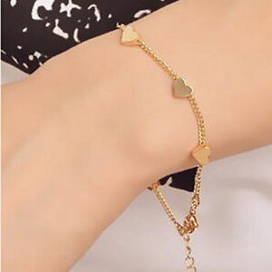 �y���������z�u���X���b�g�@�A�N�Z�T��?�@�g�����f�Bsm fr82994 nouveaux accessoires simples mignon or breloque coeur femmes trendy