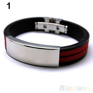 yzuXbg@ANZT?@uXbgYm[AWFgfas fr32218 bracelet en acier inoxydable mens caoutchouc noir argent voir les de