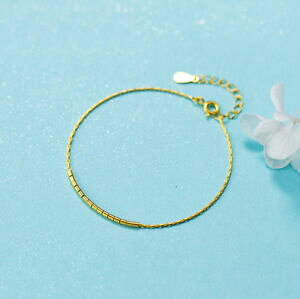 【送料無料】ブレスレット アクセサリ? スターリングシルバーシンプルチューブチェーンブレスレット925 sterling silver simple tiny tubes chain bracelet women jewelry a2466