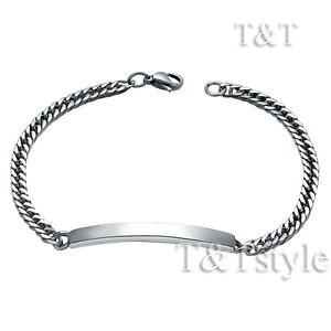 yzuXbg@ANZT?@X`[`F[uXbgYquality tt 316l ssteel curb chain id bracelet engravable mens amp; womensbbr160