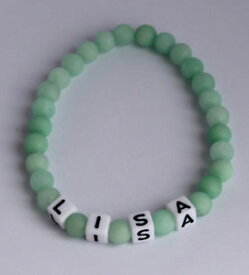 【送料無料】ブレスレット　アクセサリ—　ブレスレット*グリーン*bracelet personalized bracelet with name * green * handmade