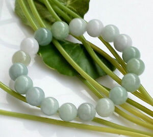 �y���������z�u���X���b�g�@�A�N�Z�T��?�@�u���X���b�g�\�t�g�O���[���~�����}�[�q�X�Cbracelet pearls 6 mm up to 10 mm made of soft green myanmar jade