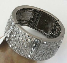 【送料無料】ブレスレット　アクセサリ—　ソフィアキャビアヘマタイトカットストレッチブレスレットlia sophia caviar hematite cut crystals statement stretch bracelet
