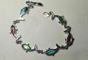 �y���������z�u���X���b�g�@�A�N�Z�T��?�@�C���Jpaua�V�F���u���X���b�gdolphin and paua shell bracelet