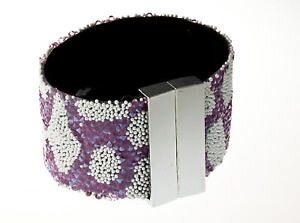 �y���������z�u���X���b�g�@�A�N�Z�T��?�@���C���X�g�[���s���N 17×3,5cmfancy bracelet rhinestone pinkdominant magnet clasp 17 x 3,5 cm