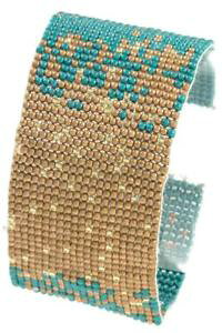 �y���������z�u���X���b�g�@�A�N�Z�T��?�@�r�[�h�g�[���u���X���b�g listingseed bead two tone bracelet
